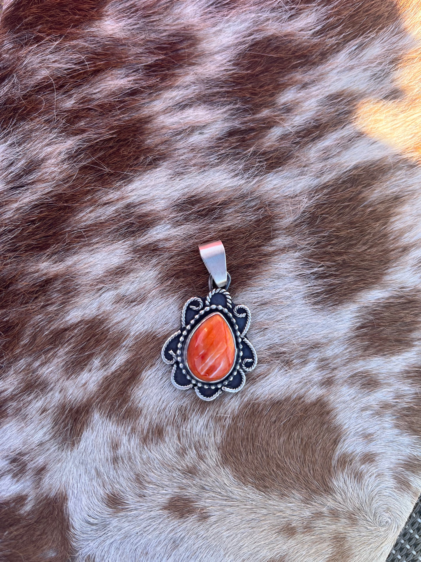 Orange Spiny Pendant