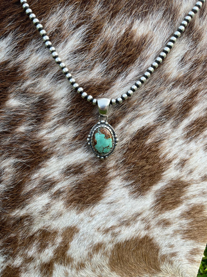 Number 8 Turquoise Pendant