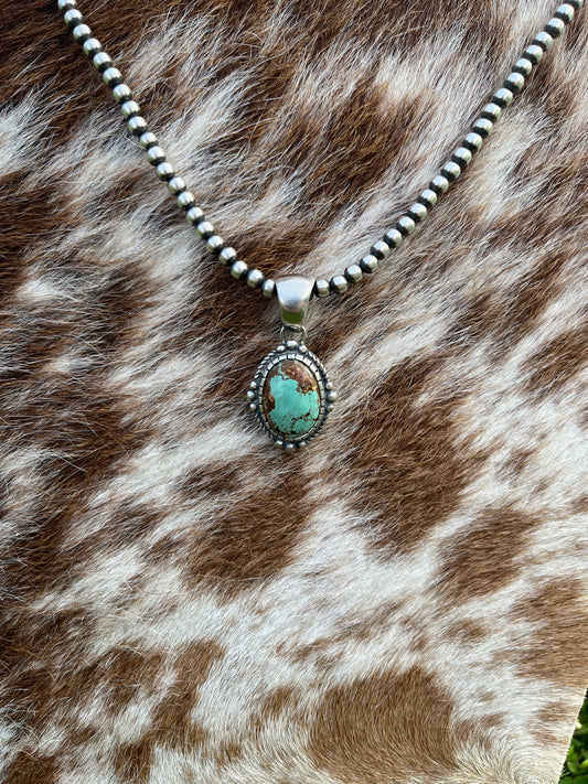 Number 8 Turquoise Pendant