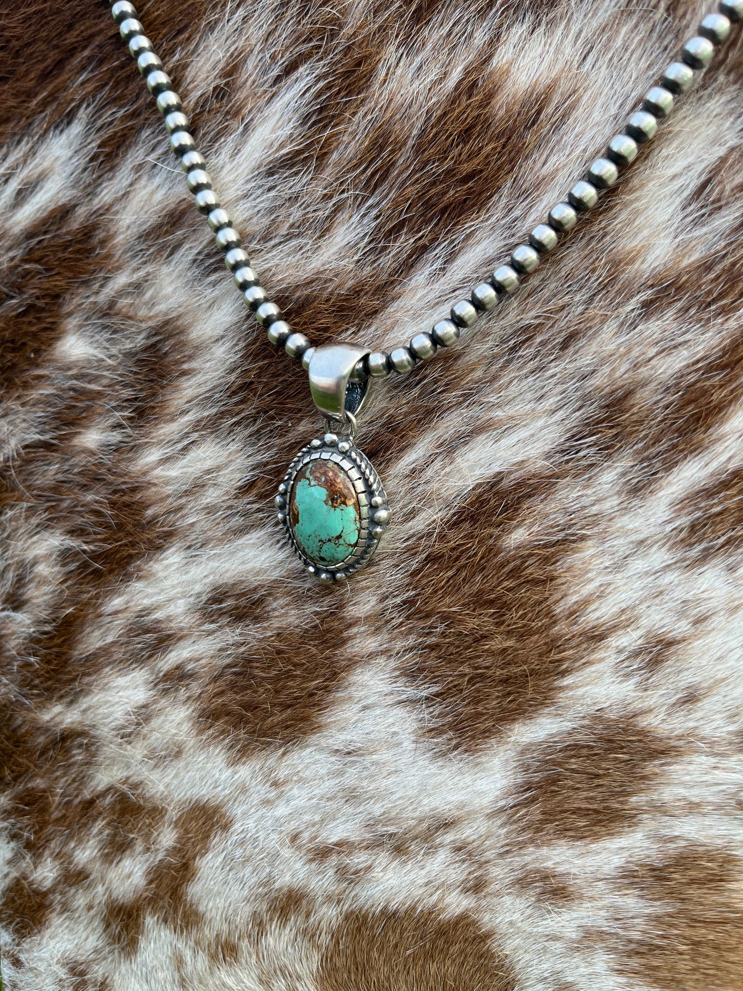 Number 8 Turquoise Pendant