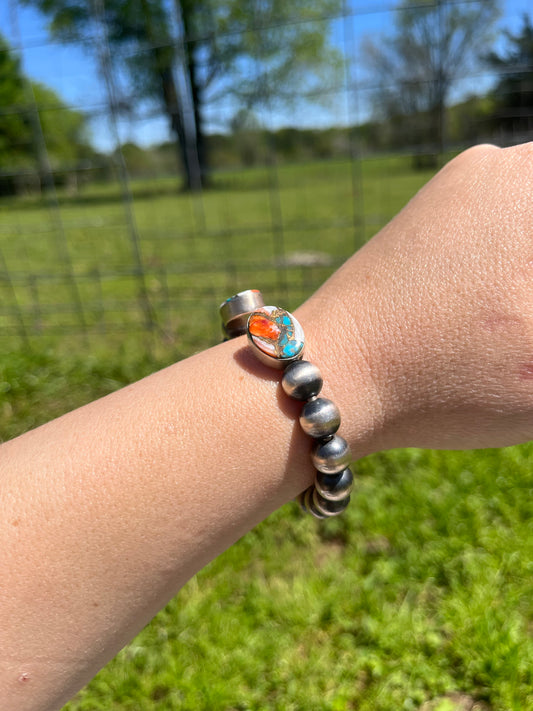 Spiny and Turquoise Cuff